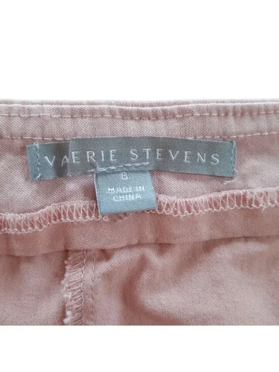 Valerie Stevens Womens Trouser Size 6 Pink Zippered Side Pockets Tapered - Picture 5 of 5